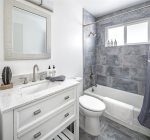 Hall bathroom with tub/shower combo